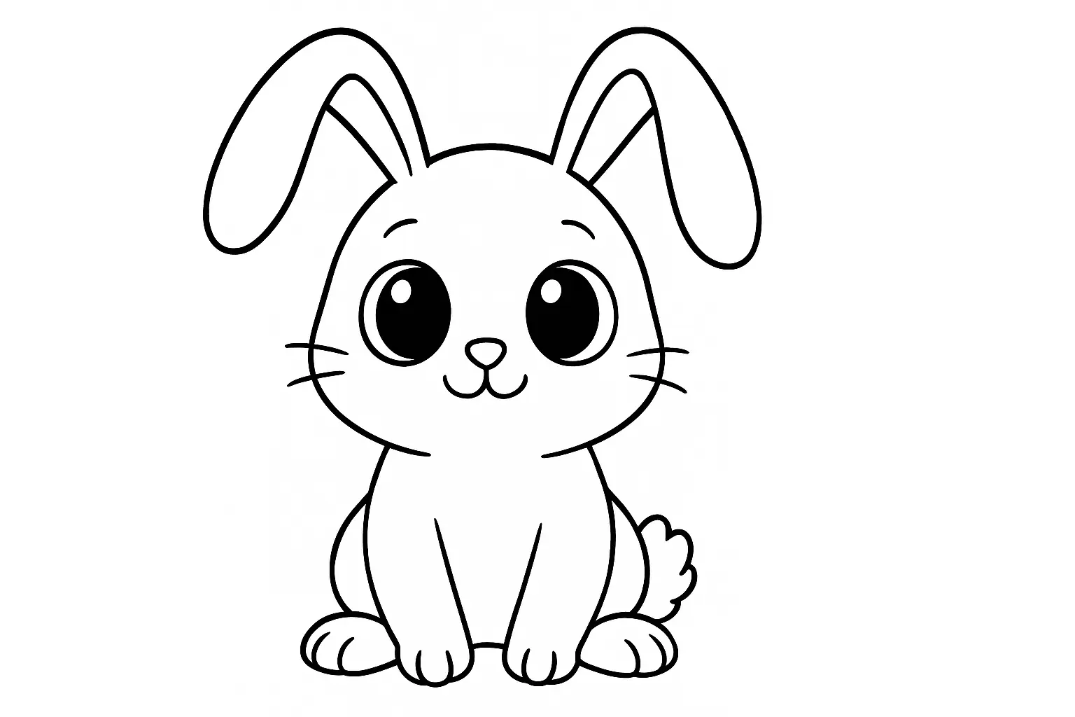 Malvorlage mit Hase – PDF-Ausmalbild für kleine Künstler