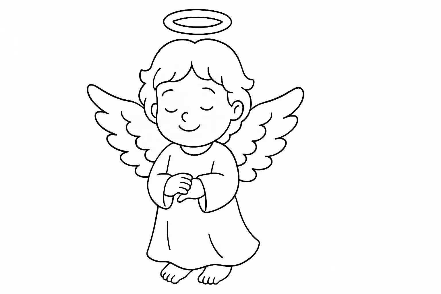 Engel Ausmalbild kostenlos – Malvorlage für Kinder entdecken