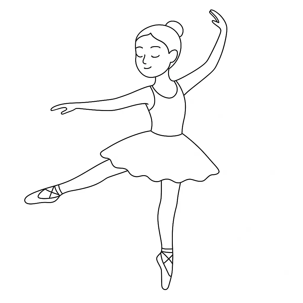 Balletttänzerin in Pose