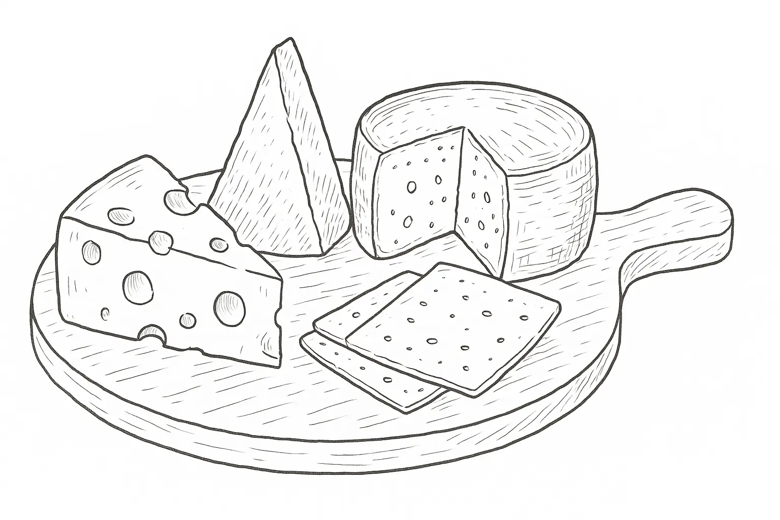 Käse Ausmalbild kostenlos – Malvorlage zum Ausdrucken