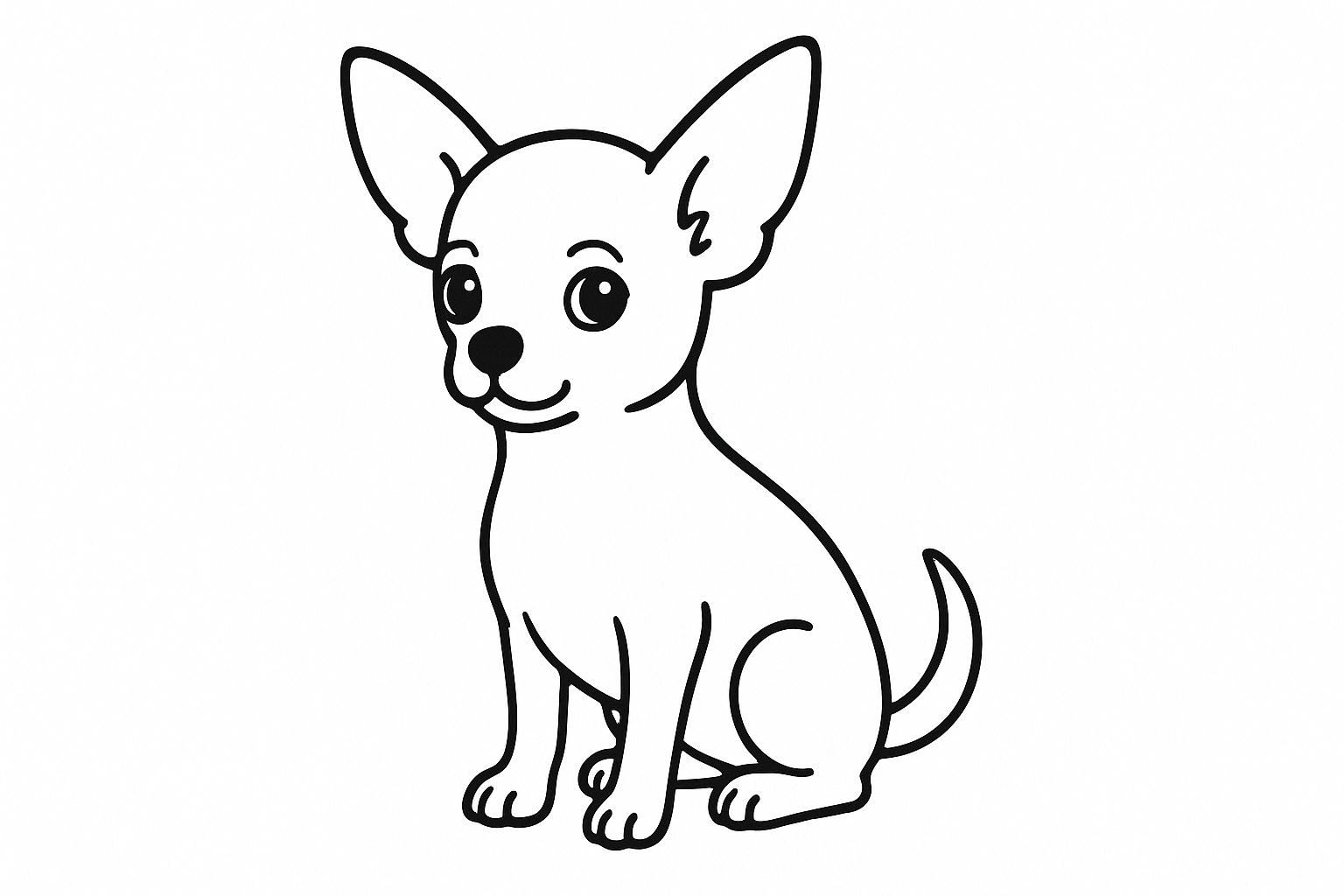 Chihuahua Coloring Page for Kids – Free PDF to Print