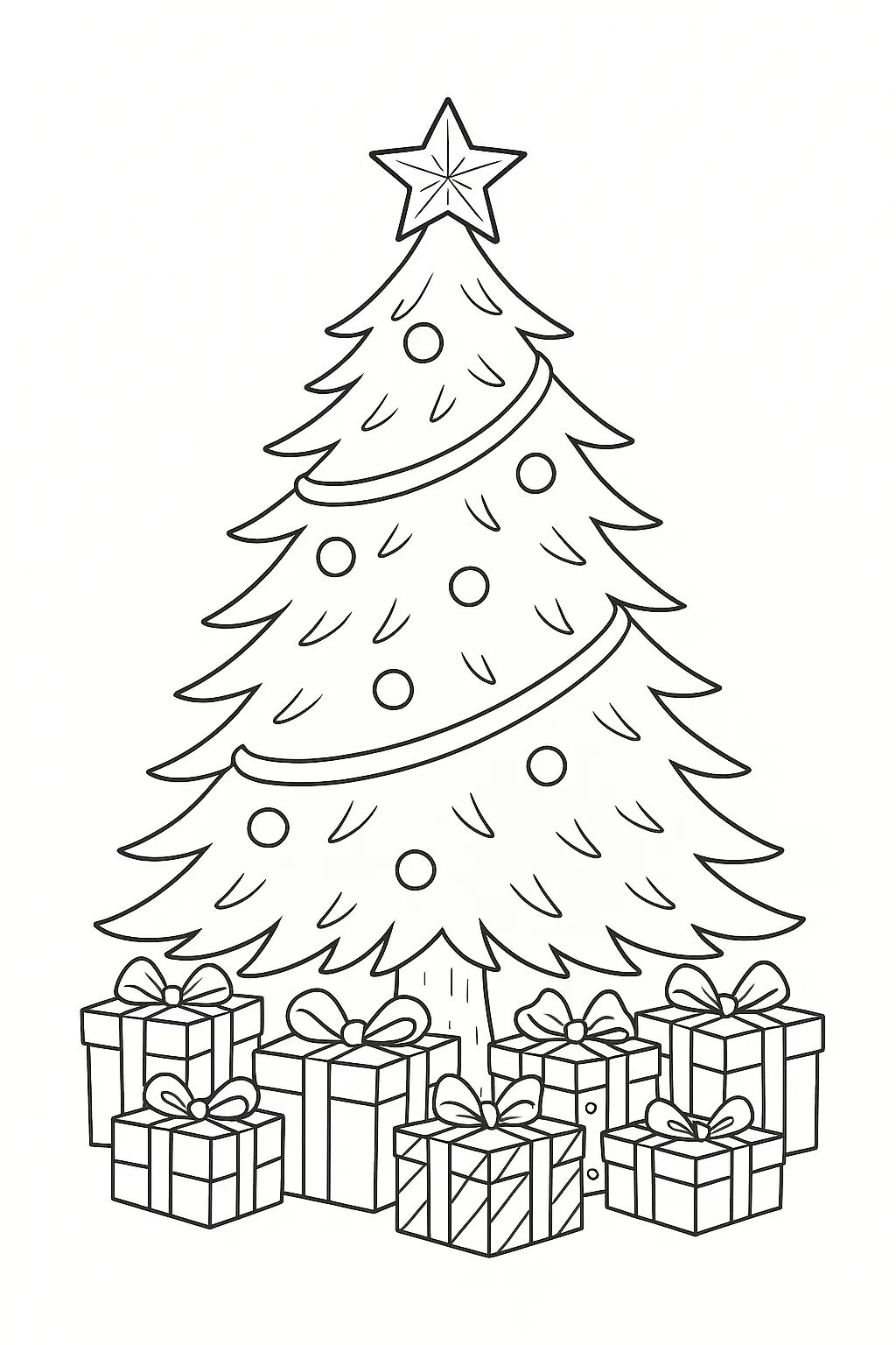 Sapin de Noël avec cadeaux