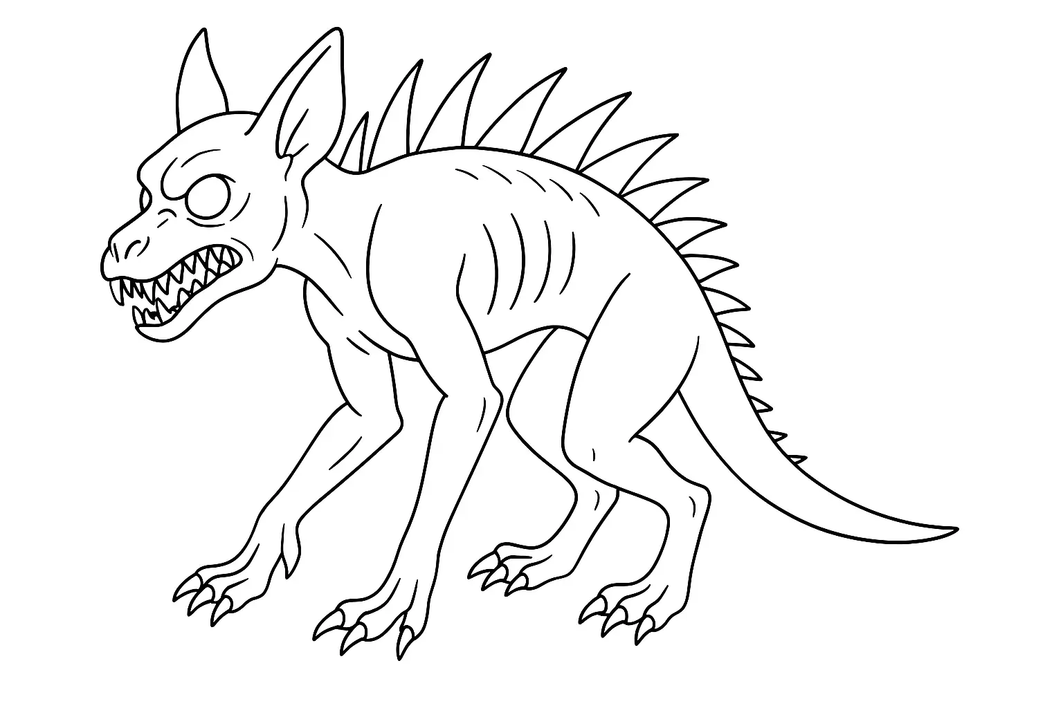 Chupacabra Ausmalbild: kostenlose Malvorlage zum Ausdrucken