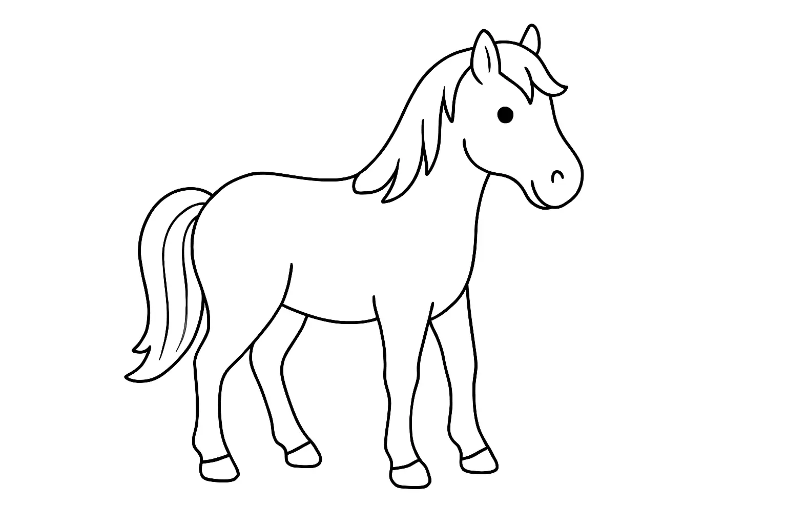 Pferd-Motiv klar und einfach gestaltet