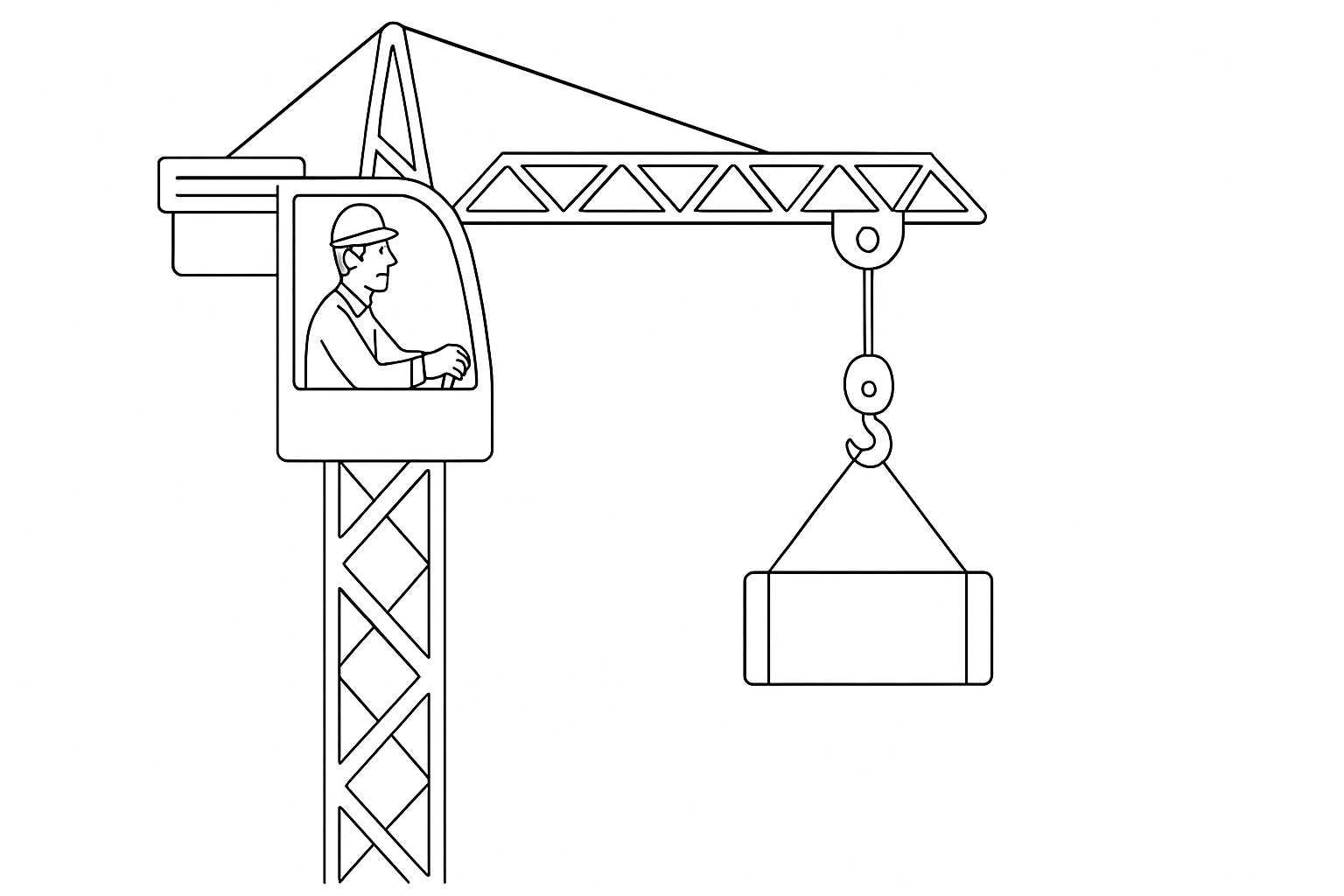 Crane Operator with Load
