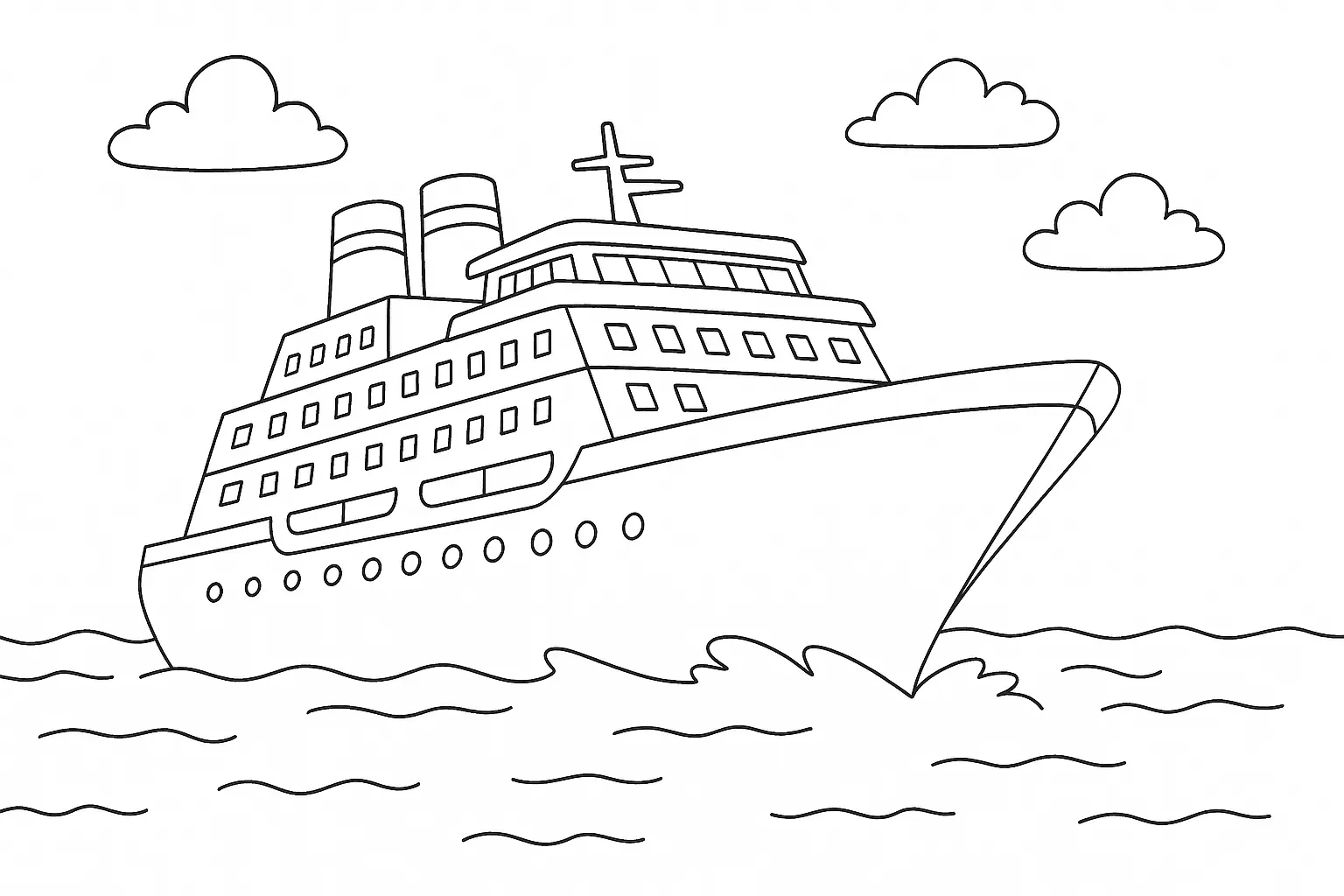 Kreuzfahrtschiff auf dem Meer