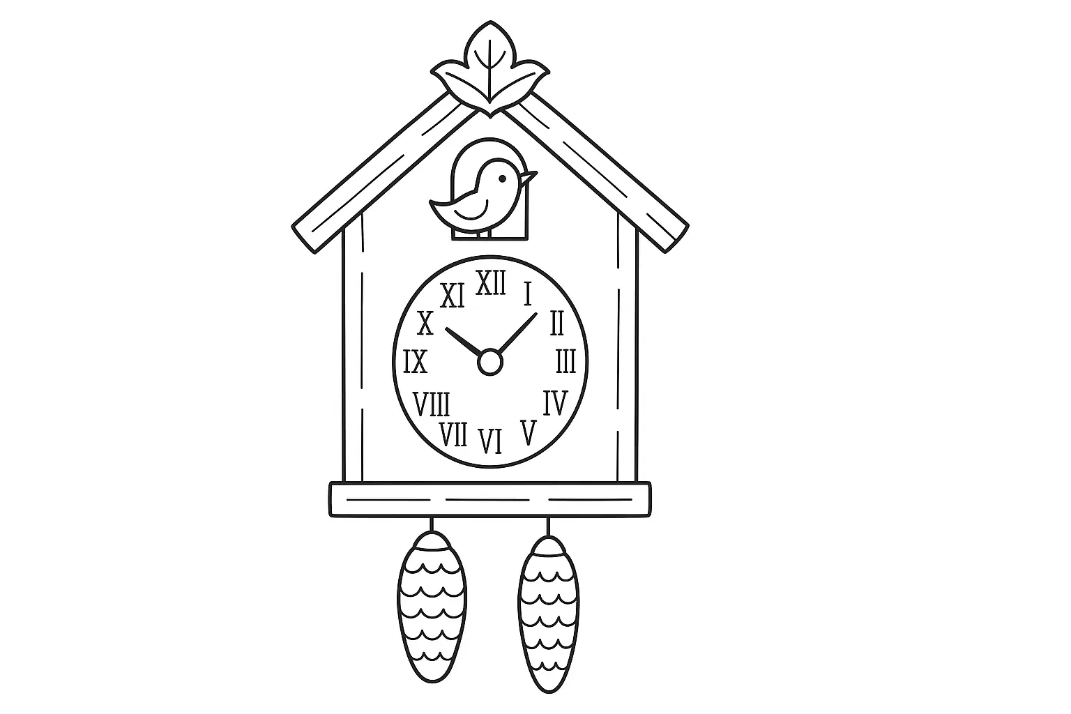 Kuckucksuhr mit Vogel