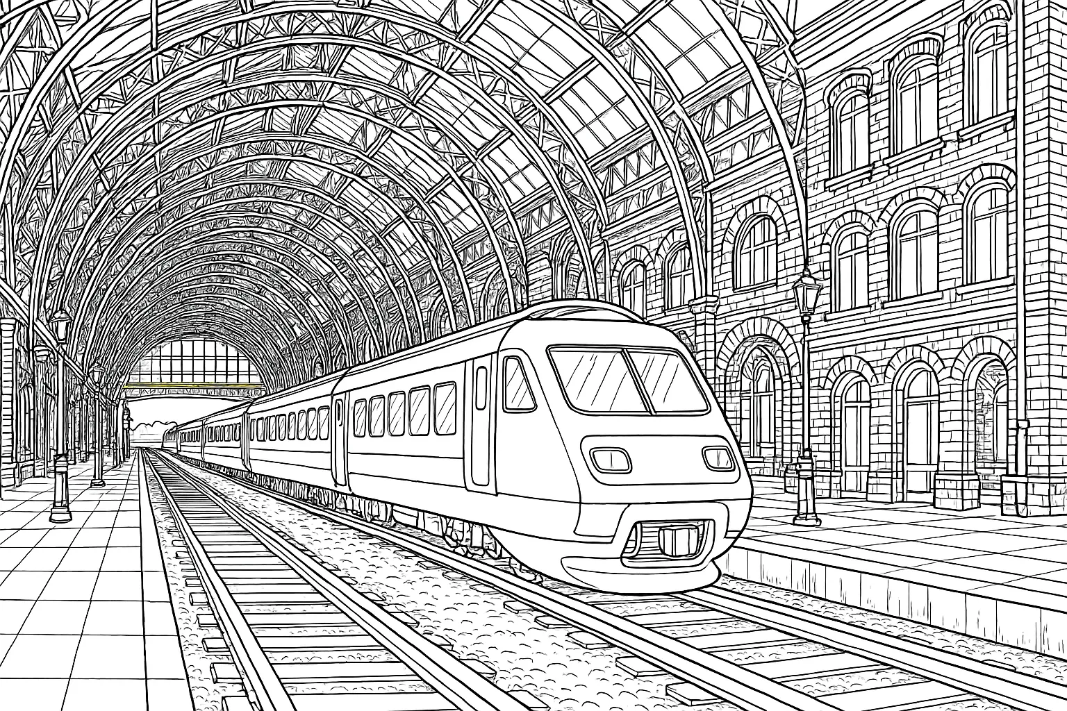 Bahnhofsgebäude in Detail