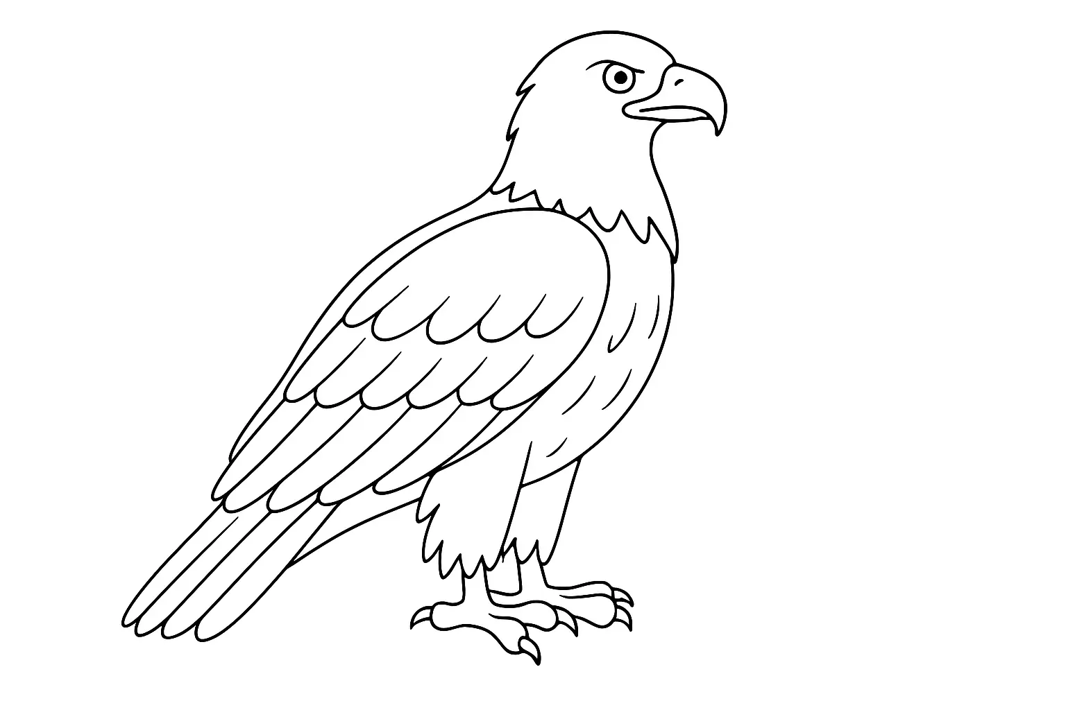 Adler Malvorlage – Gratis Ausmalbild zum Ausdrucken A4