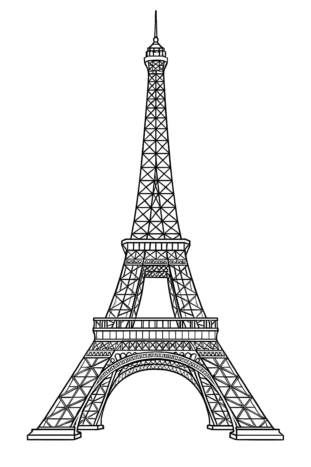 Eiffelturm zum Ausdrucken für Kinder