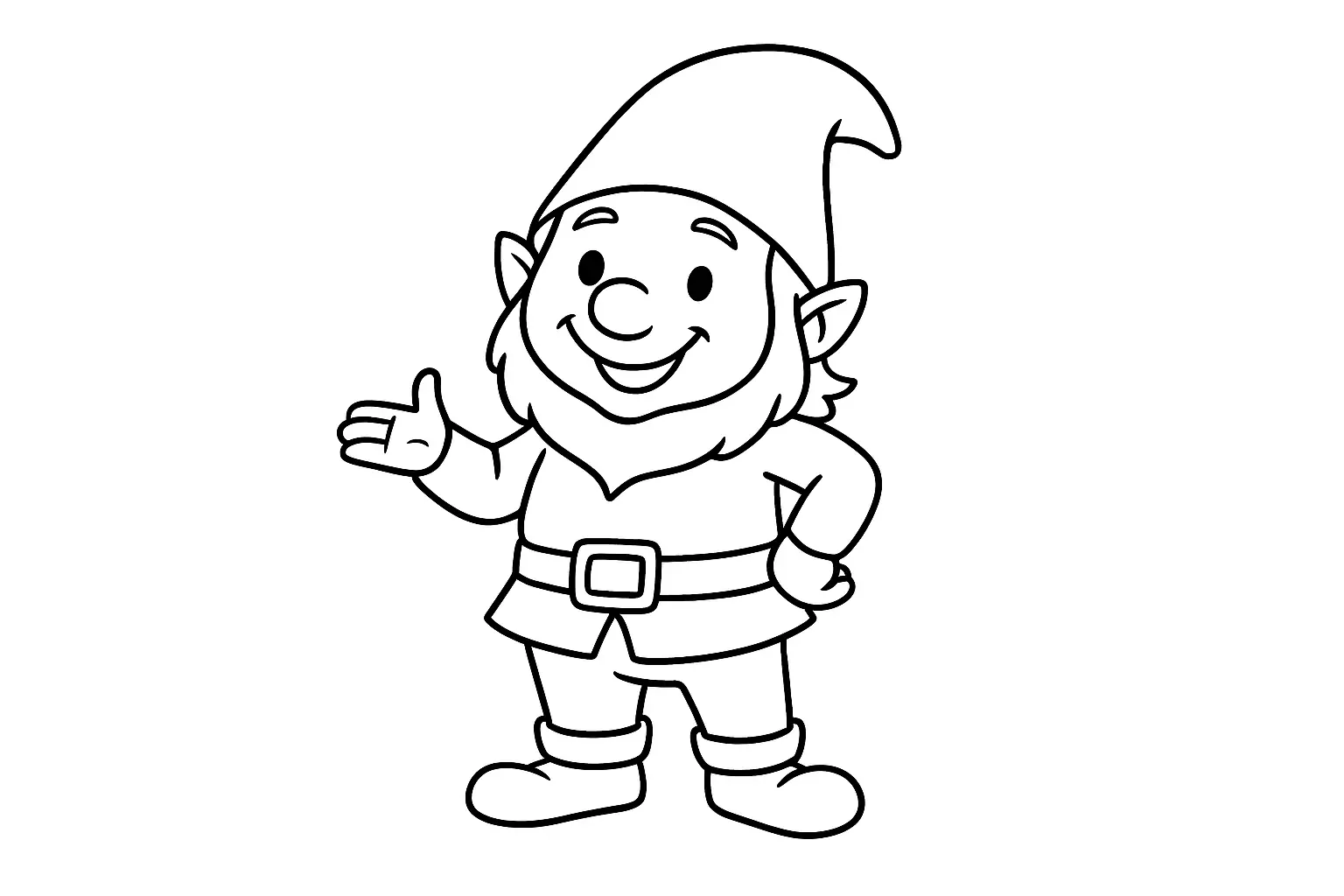 Märchenwichtel Ausmalbild: Kostenlose Malvorlage für Kinder