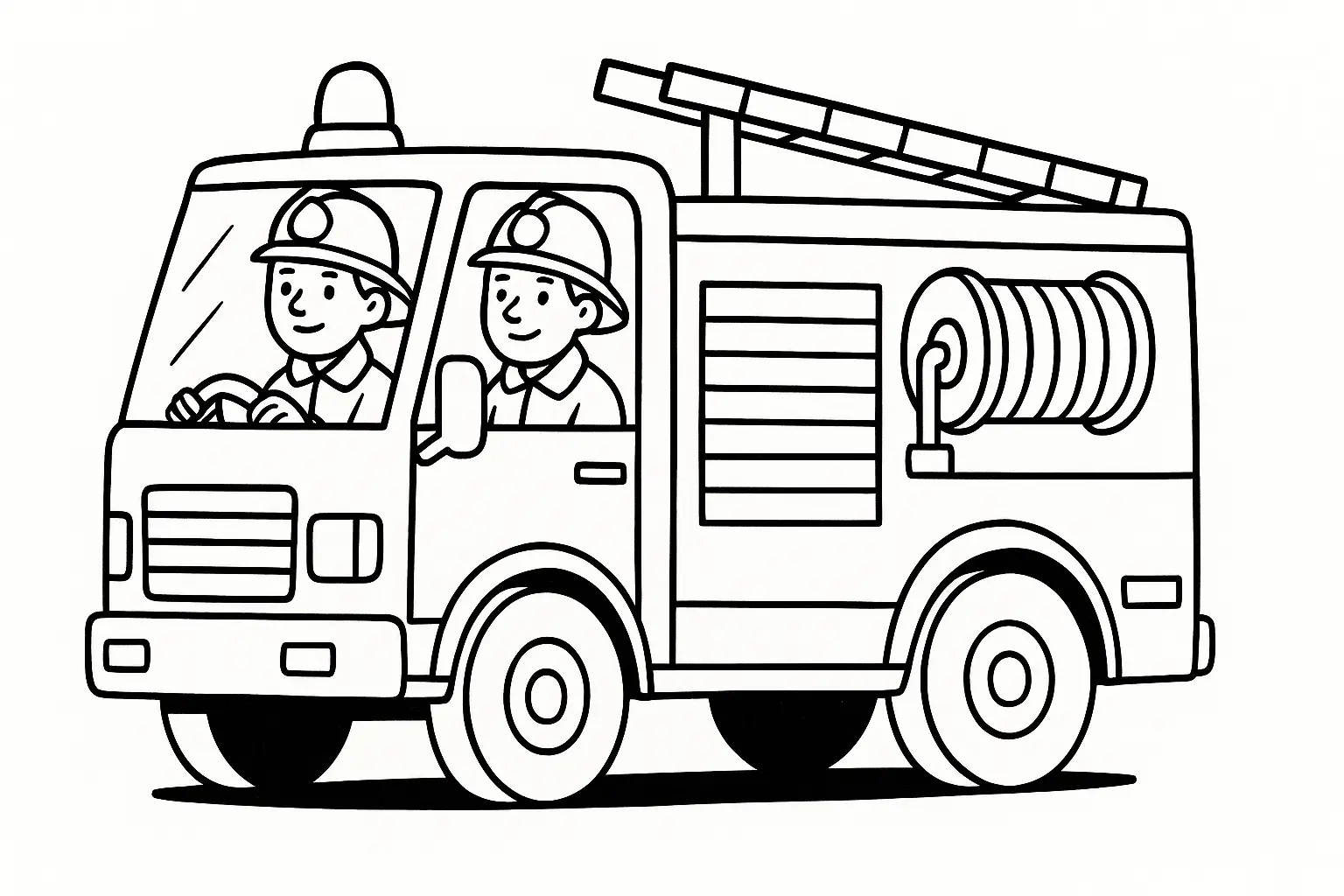 Fire Truck and Firefighters