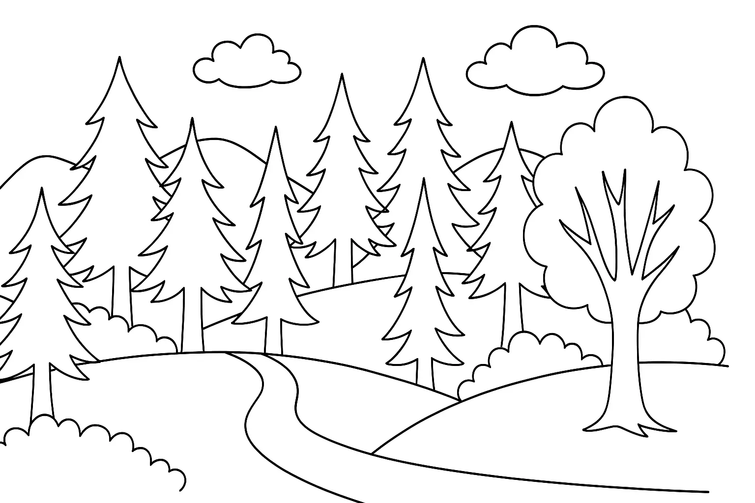 Waldlandschaft für Kinder