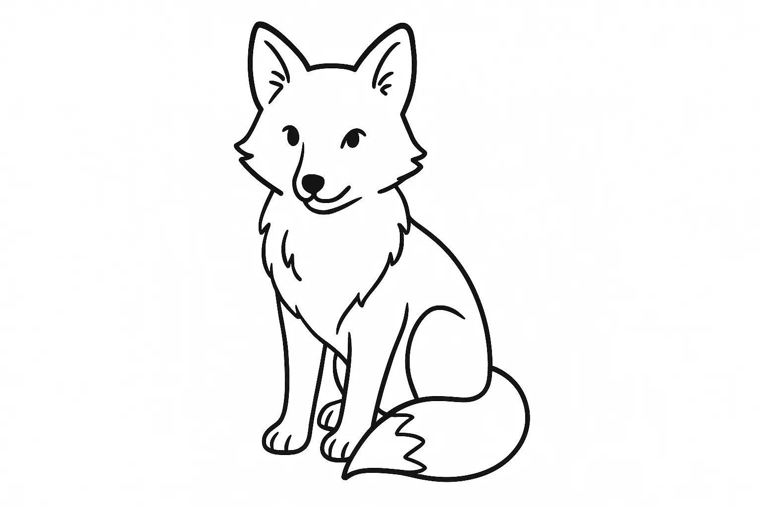 Fox Coloring Page – Free A4 Printable PDF