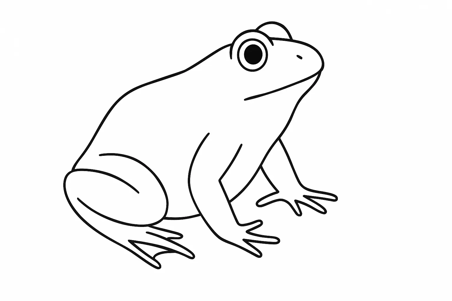 Kostenloses Frosch Ausmalbild: Malvorlage für Kinder