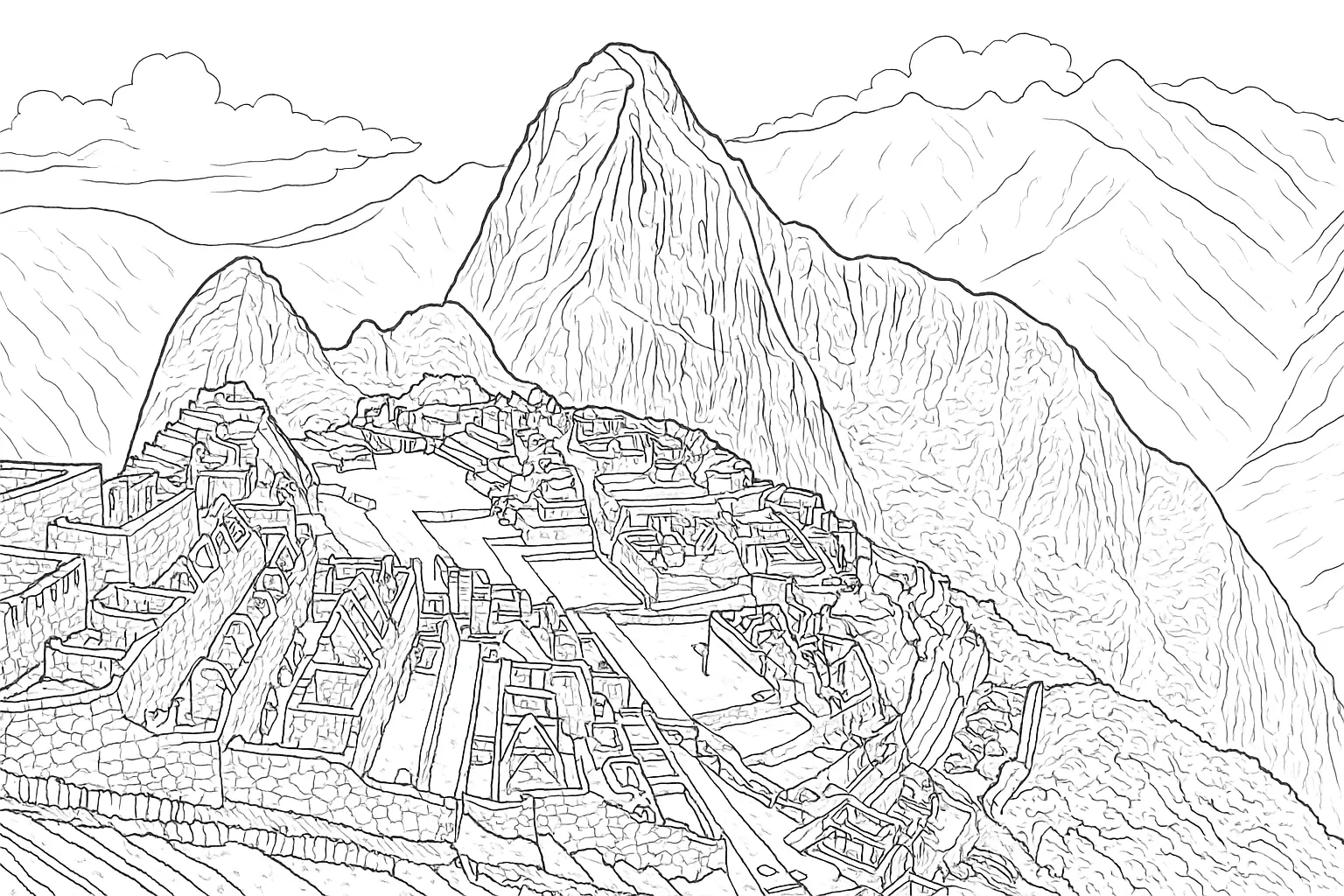 Inka-Stätte Machu Picchu in den Anden