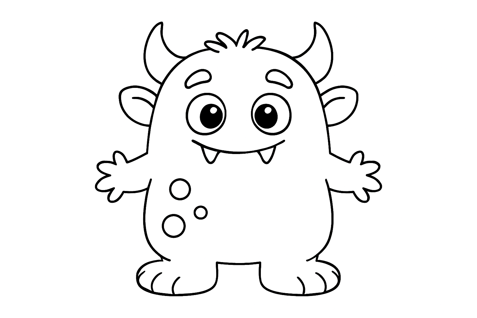 Monster Coloring Page – Free PDF to Download