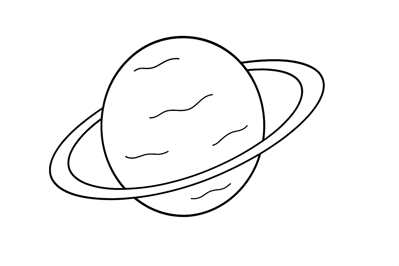 Neptun Ausmalbild: einfache Malvorlage mit Ringband