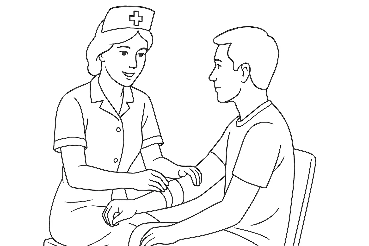 Krankenschwester bei der Arbeit