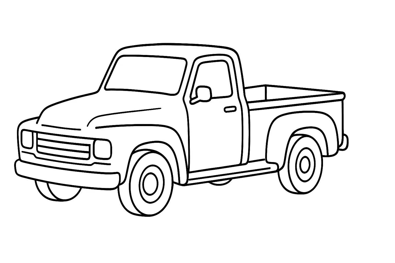 Pickup Malvorlage: Gratis Ausmalbild für Kinder drucken