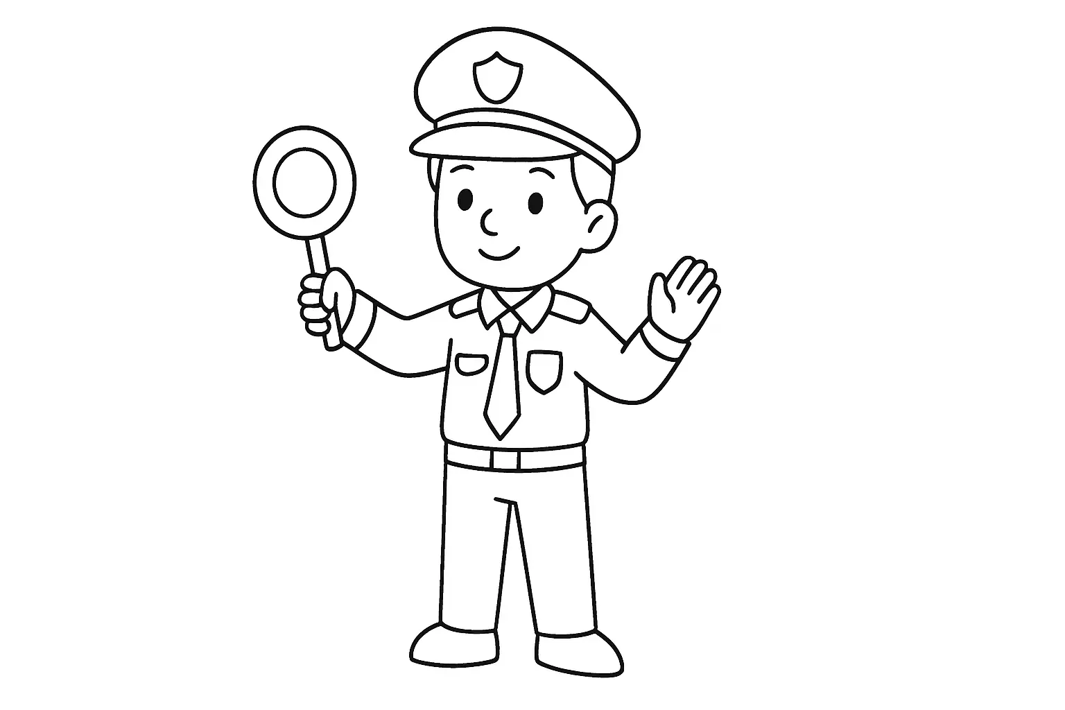 Polizist regelt den Verkehr