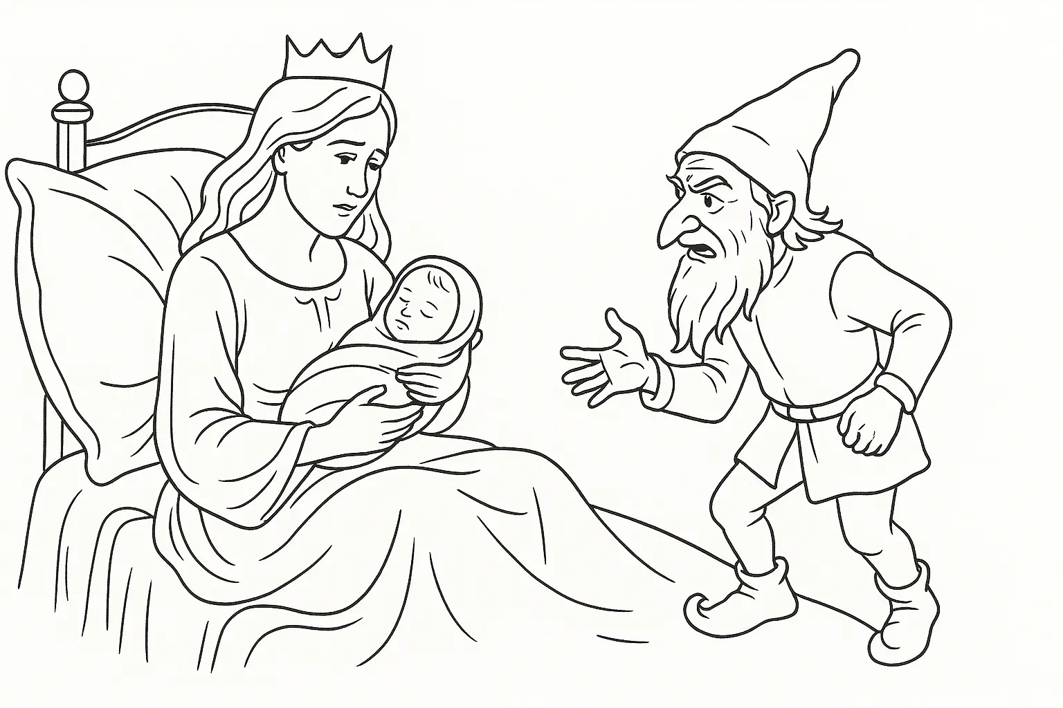 Tremotino alla nascita del bambino – da colorare