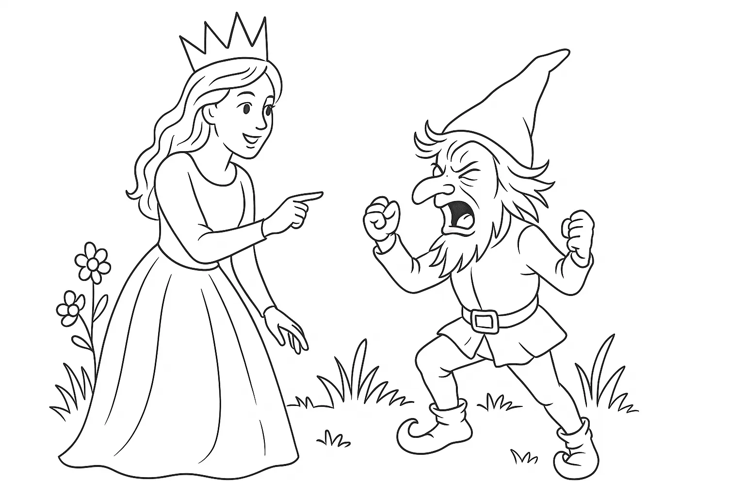 Kostenlose Rumpelstilzchen Malvorlage jetzt herunterladen