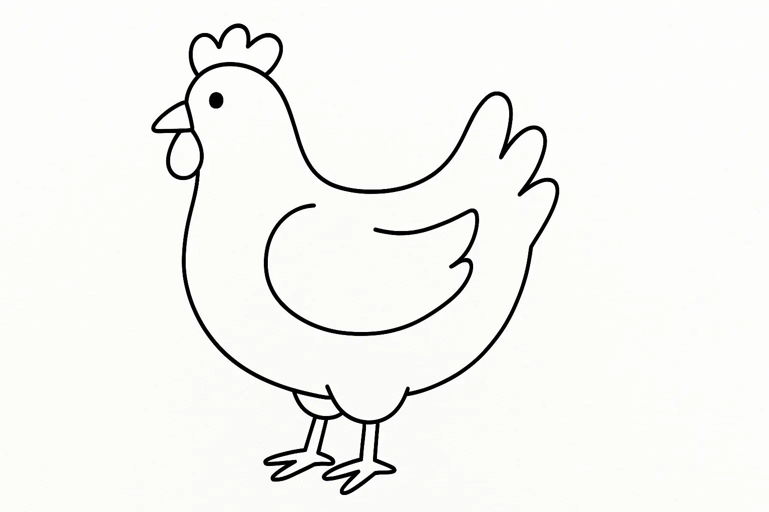 Einfaches Huhn für Kinder
