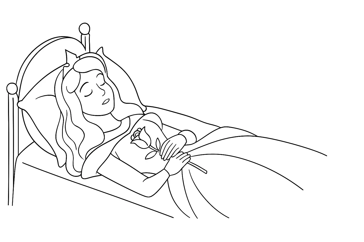 Dornröschen in ruhigem Schlaf
