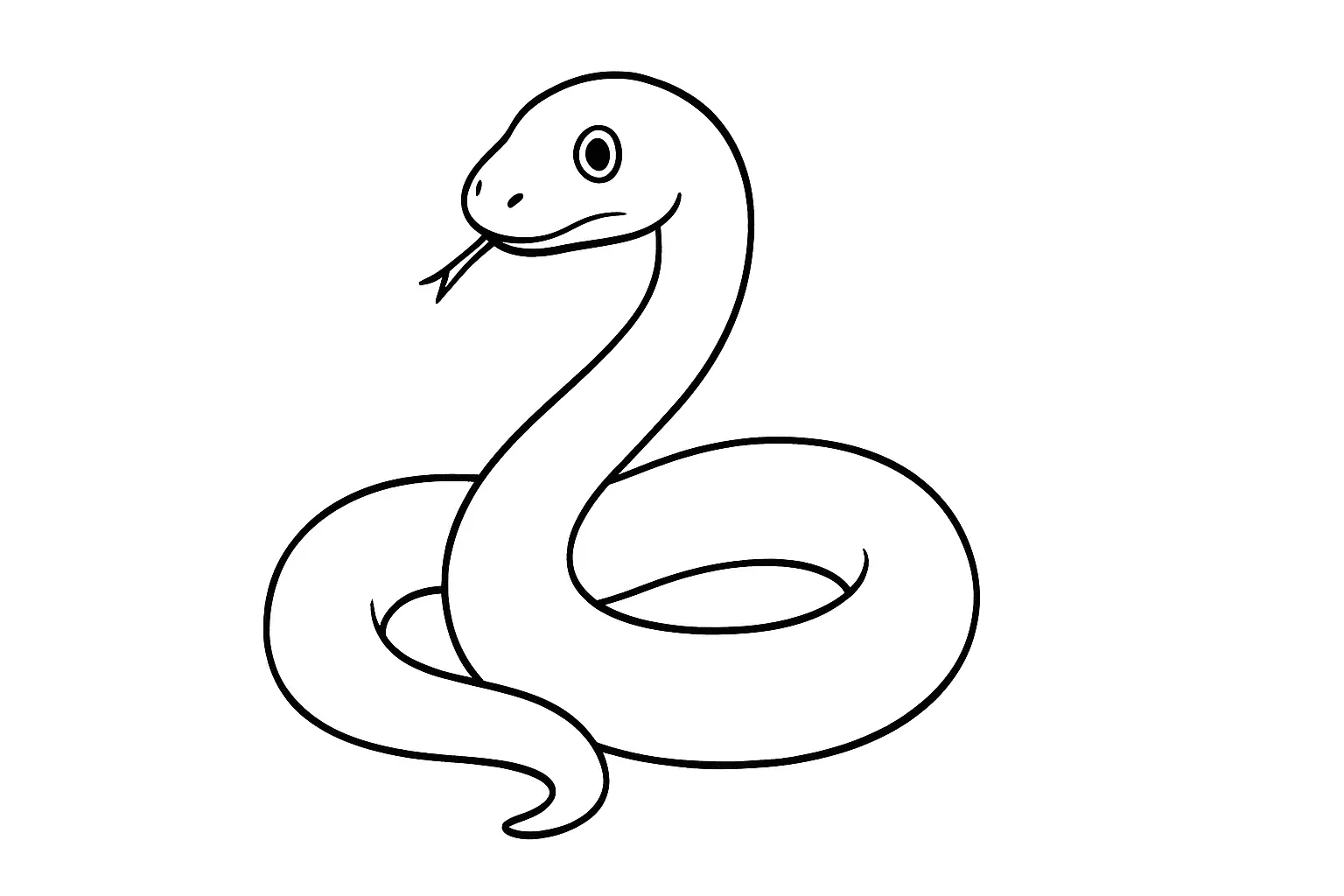 Malvorlage Schlange – gratis Ausmalbild für Kinder