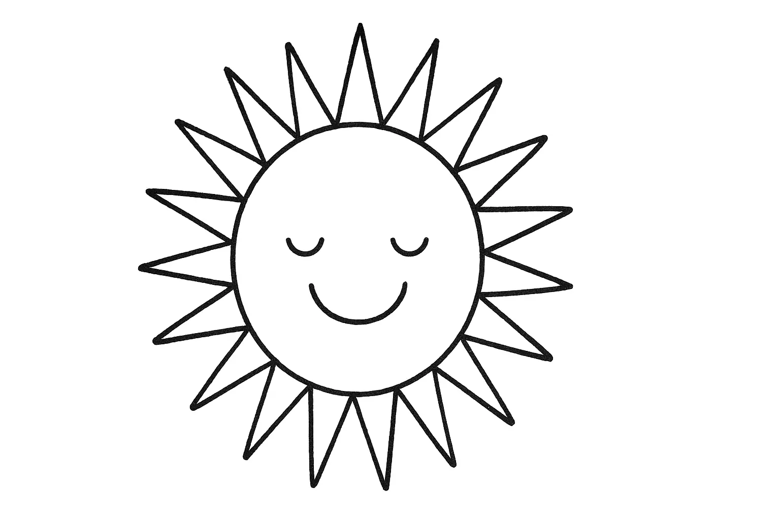 Sonne Malvorlage gratis: Ausmalbild für Schule und Kinder