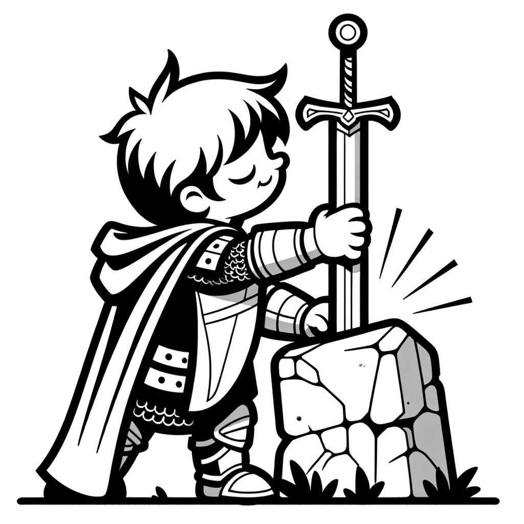The Young Knight and the Magic Sword