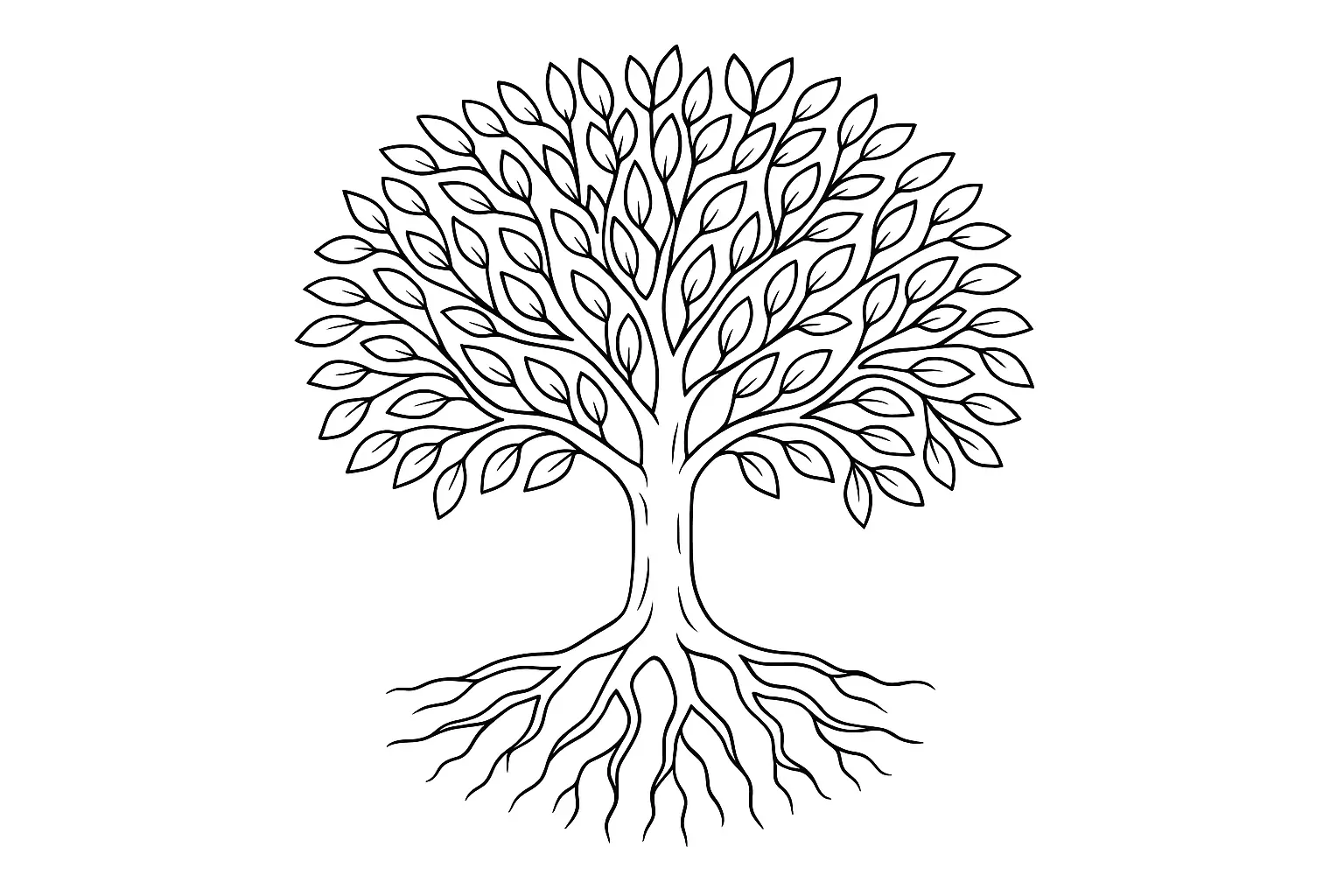 Baum Ausmalbild kostenlos: Schöne Malvorlage für Kinder