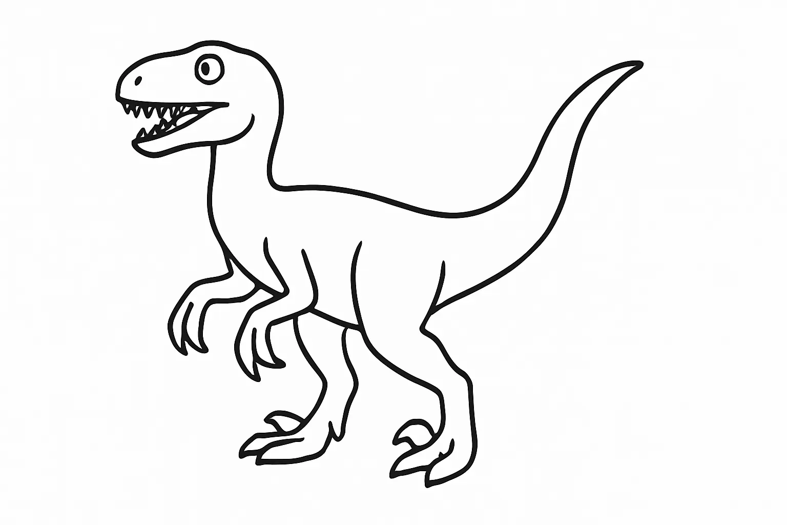 Velociraptor Malvorlage gratis zum Ausmalen – jetzt drucken