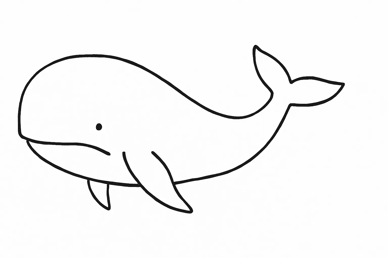 Wal Ausmalbild für Kinder: Vorlage kostenlos drucken