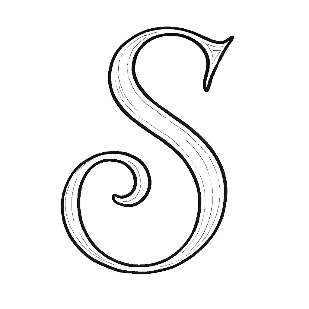 Buchstabe S als Vorlage – ideal für Kinder &amp; Alphabet-Lernen