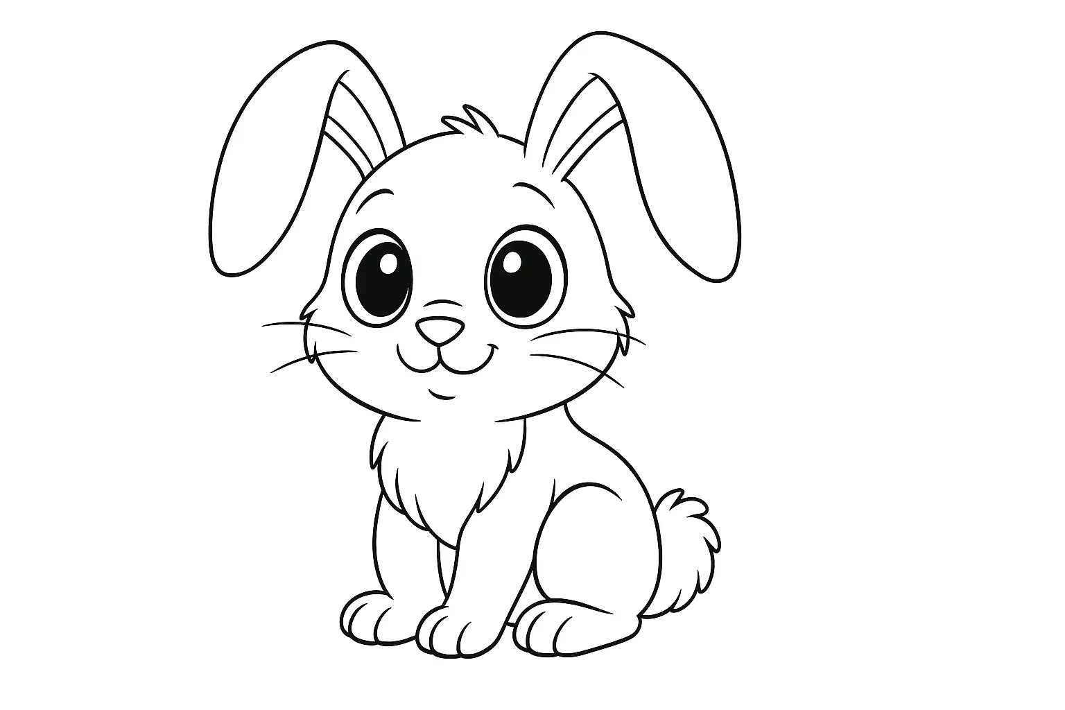 Hase Ausmalbild – niedliches Tiermotiv als PDF kostenlos