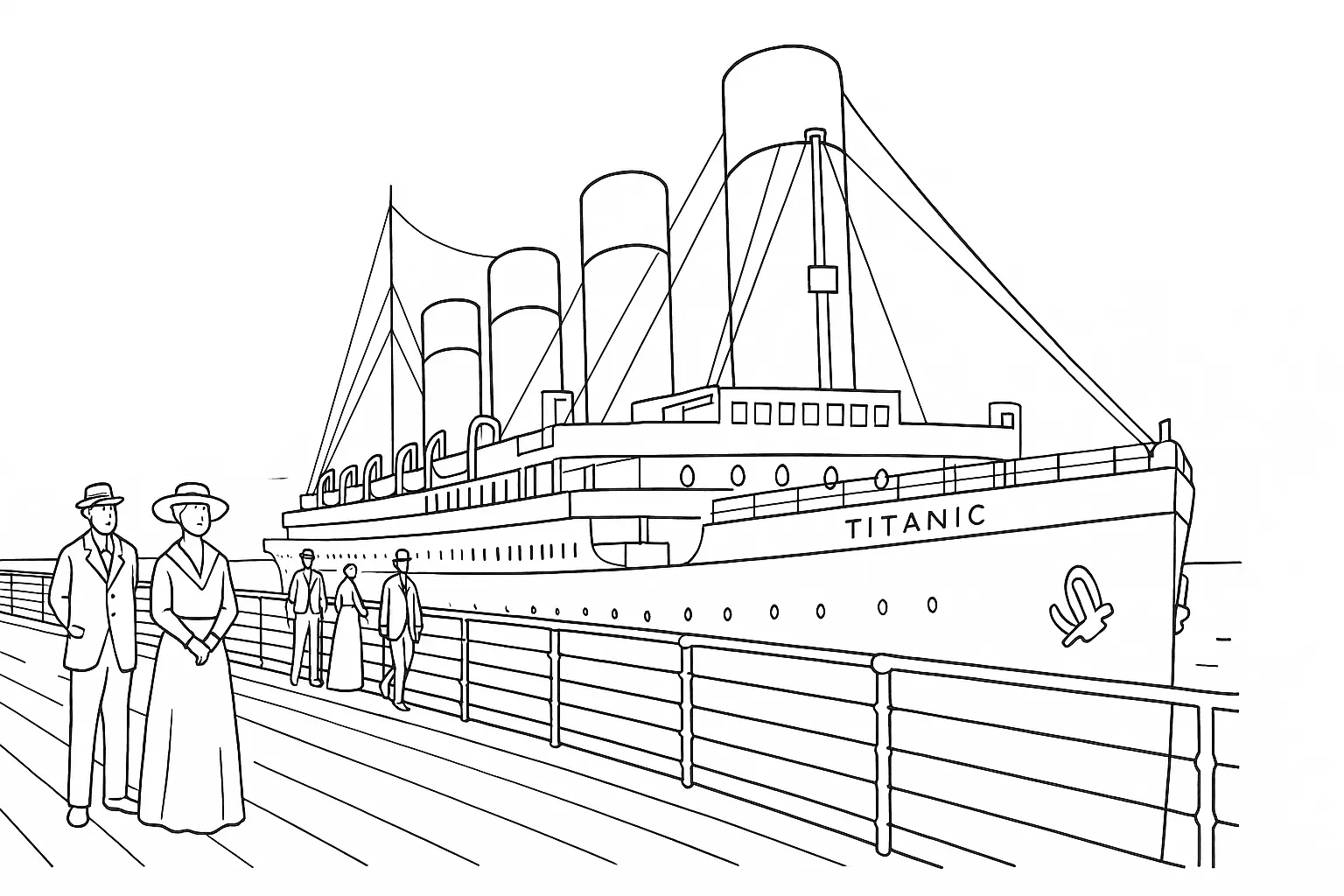 Titanic Malvorlage – Kostenloses Ausmalbild zum Ausdrucken