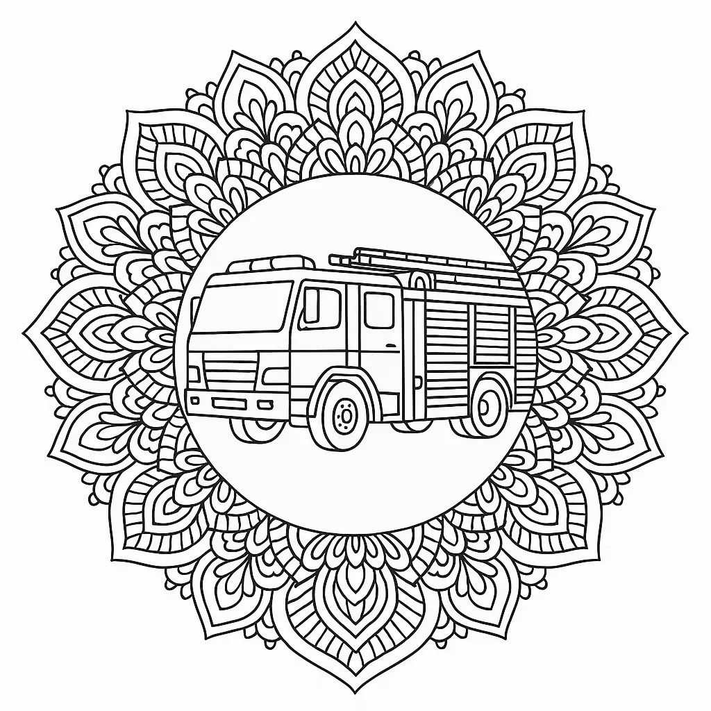 Feuerwehrfahrzeug zum Ausdrucken