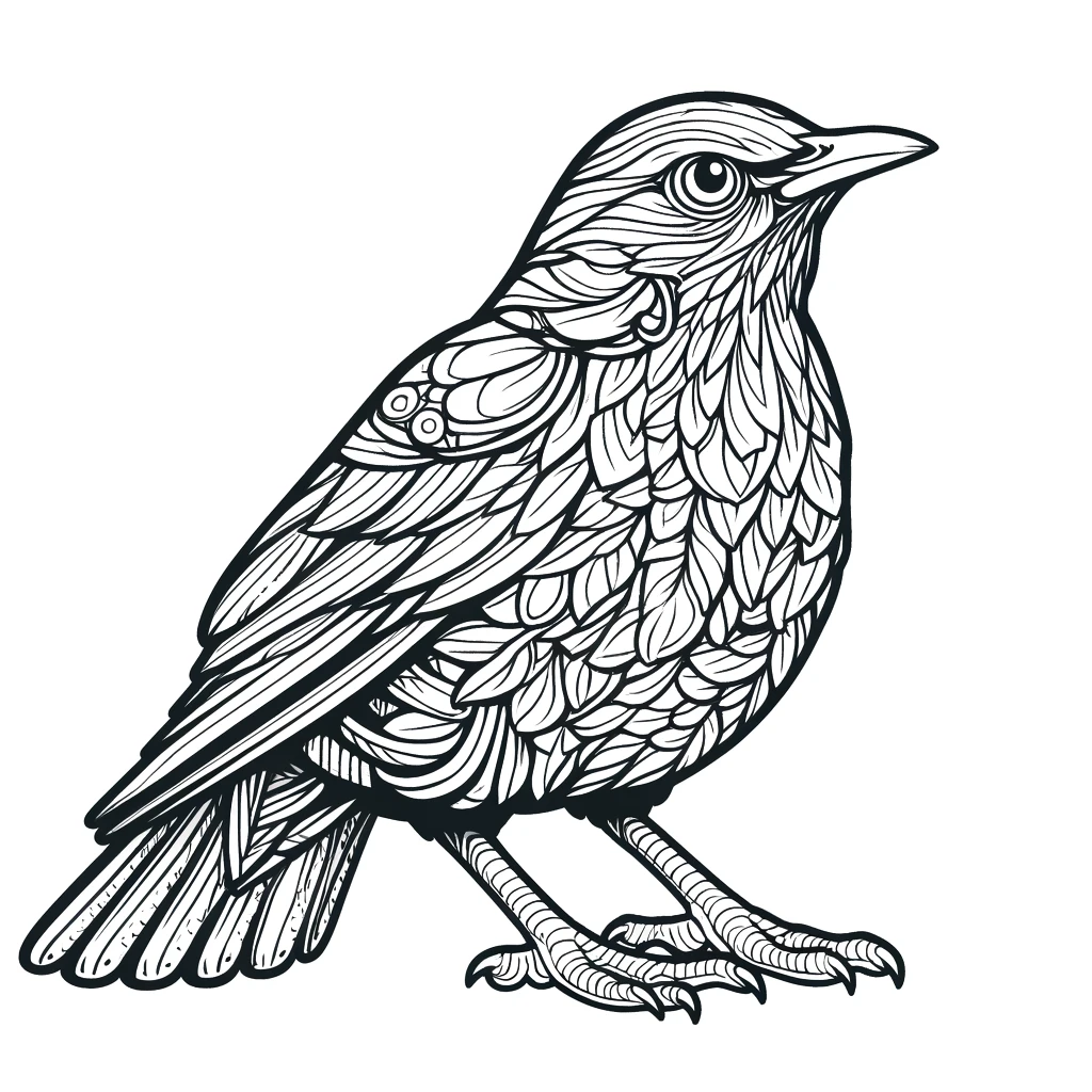 Majestic blackbird for all age groups