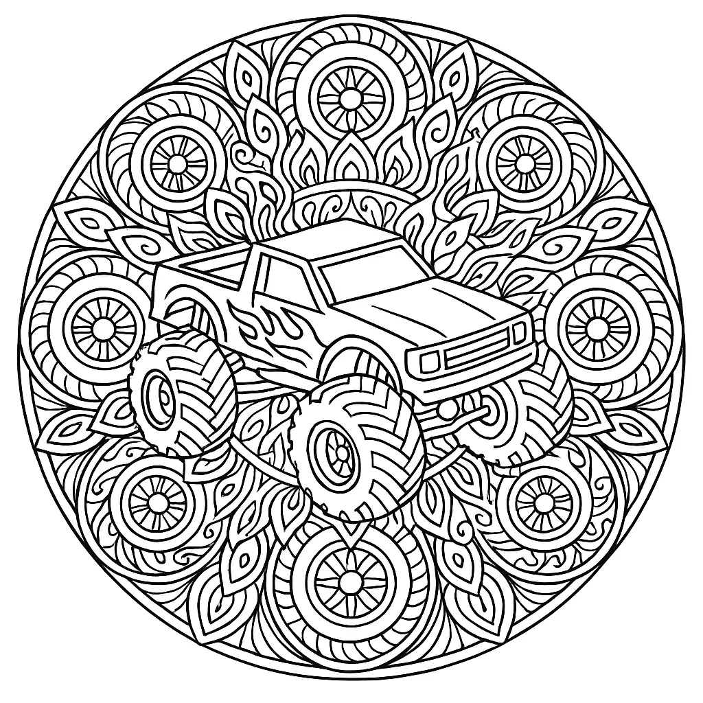 Monstertruck mit coolen Reifenmustern