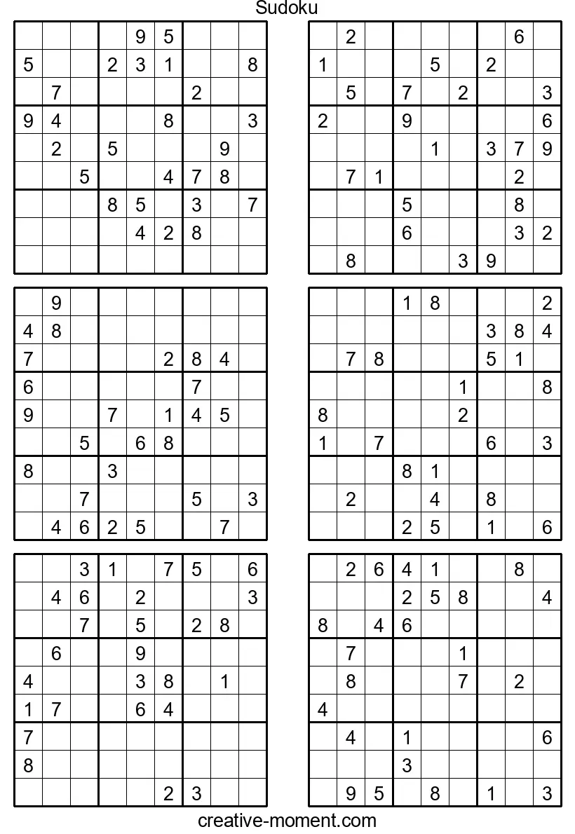 Knacke die schwersten Sudoku: Gratis PDFs zum Ausdrucken und Lösen