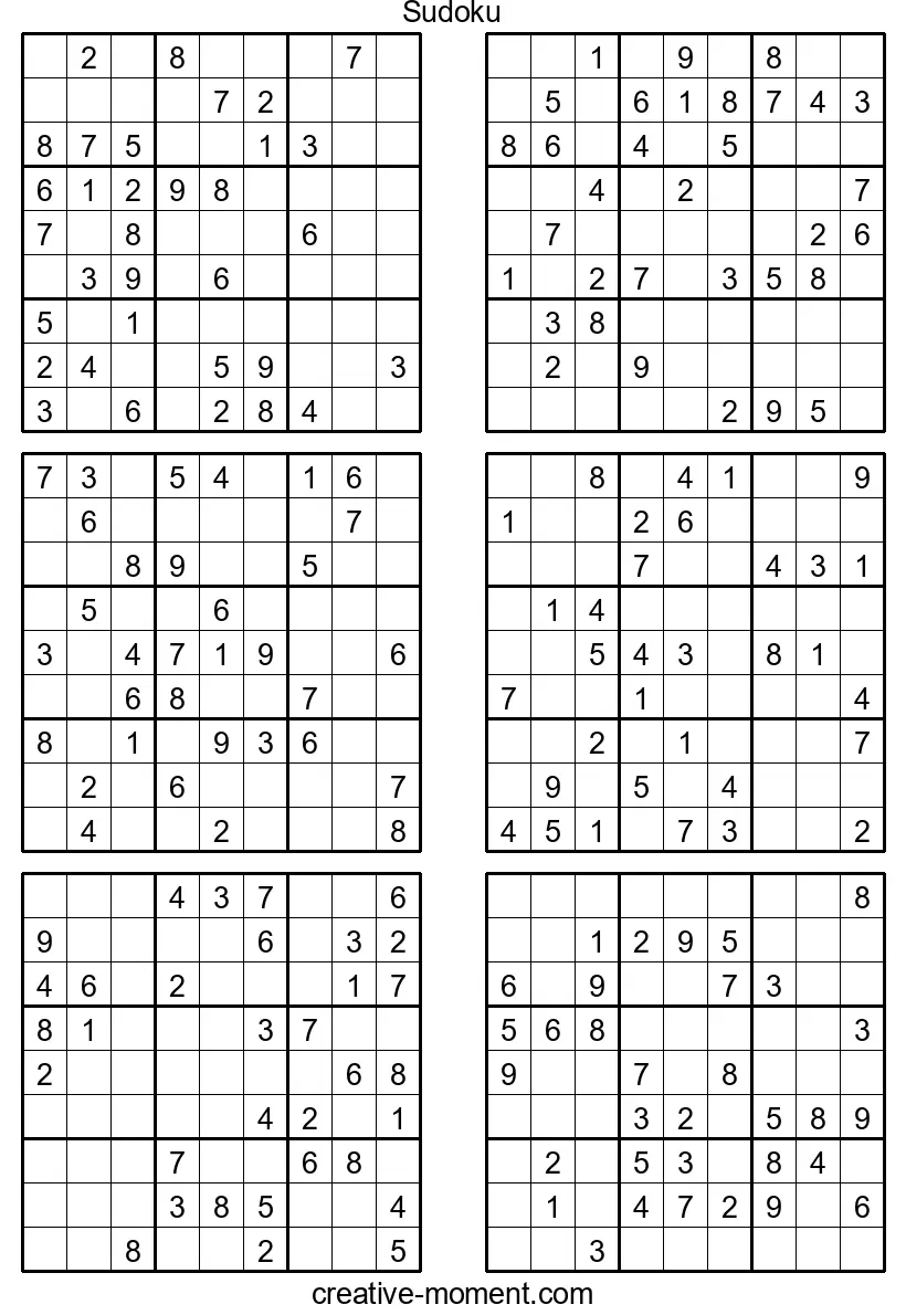 Entdecke neue Herausforderungen mit mittelschweren Sudoku: Kostenlos zum Ausdrucken
