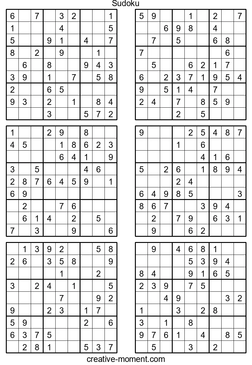 Leichte Sudoku für schnellen Rätselspaß: Kostenlos online spielen und für Kinder als PDF ausdrucken