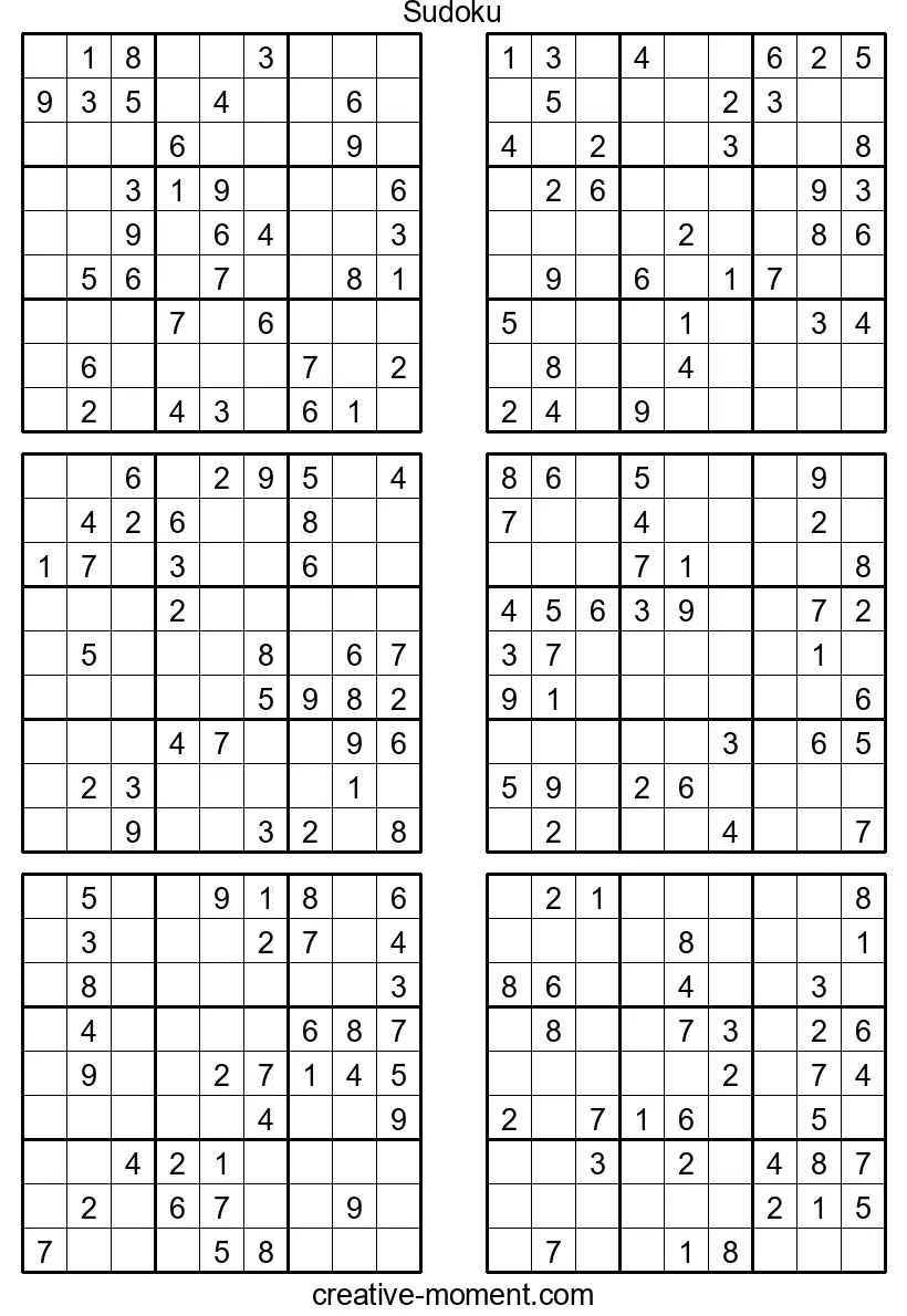 Sudoku-Challenge mittlerer Stufe: Kostenlos ausdrucken und geistig fit bleiben