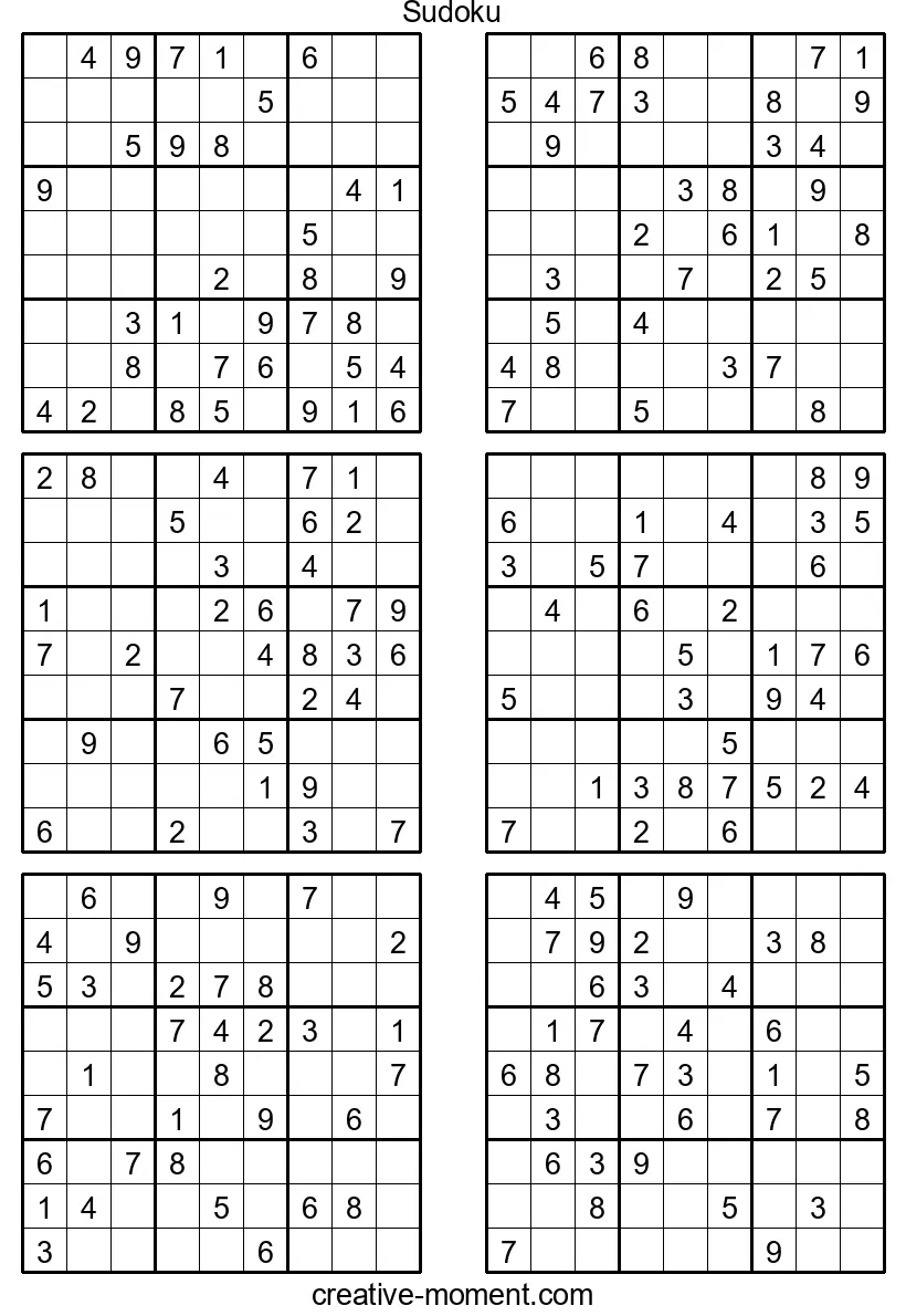Sudoku mittlerer Schwierigkeitsgrad: Verbessere Deine Fähigkeiten mit unseren Gratis-Puzzles
