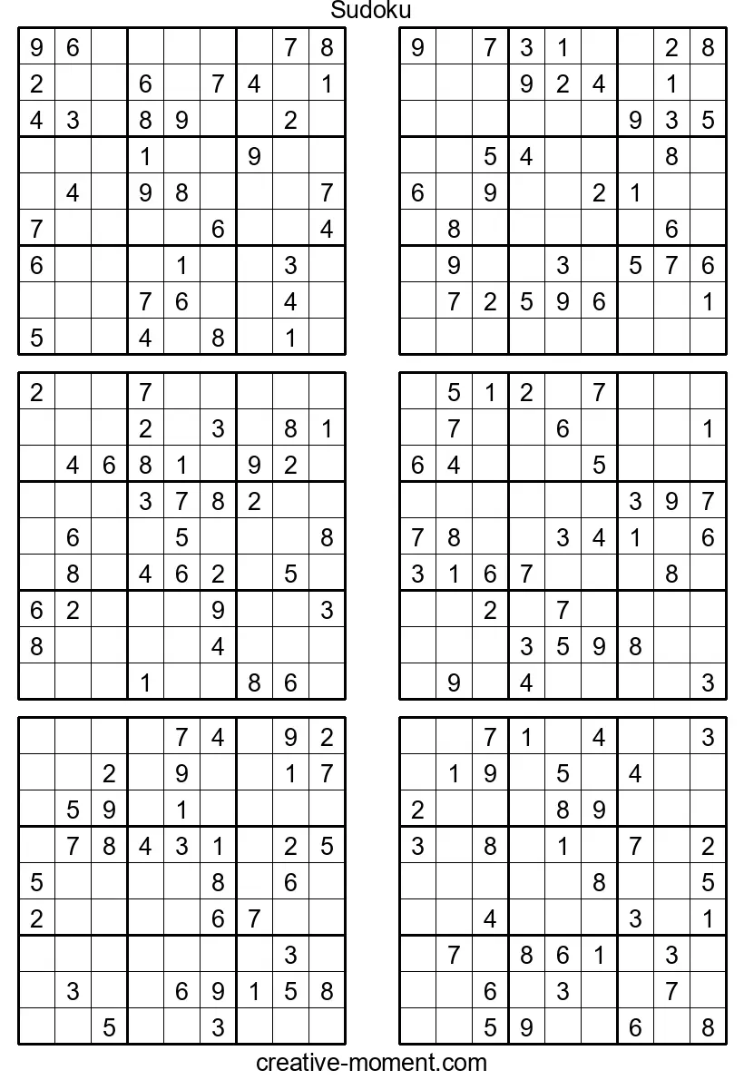 Mittelschwere Sudoku online: Gratis spielen und PDFs ausdrucken
