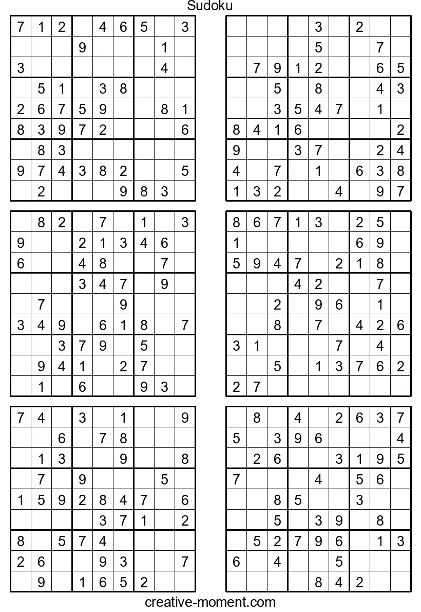 Entspanne Dich mit leichten Sudoku: Gratis Puzzles zum Ausdrucken