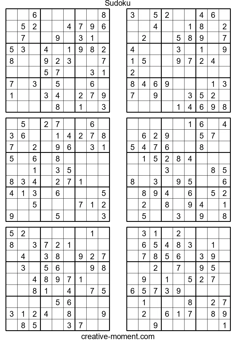 Einfach Sudoku spielen: Leichte Puzzles kostenlos zum Ausdrucken