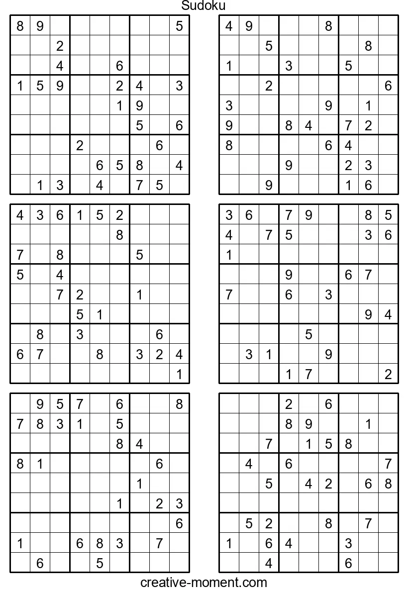Sudoku-Hochspannung: Kostenlose schwere Puzzles zum Ausdrucken